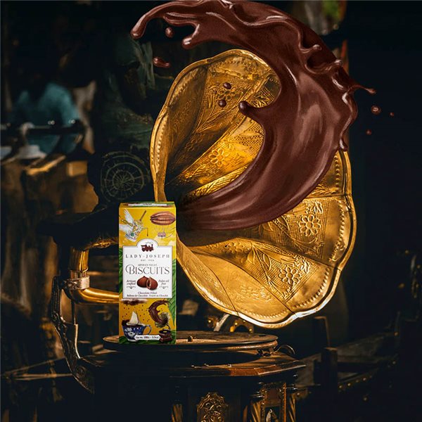 Biscuits artisanaux végétaliens fourrés au chocolat, Lady Joseph (7 unités)-trasera