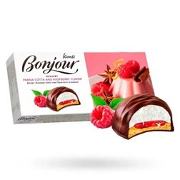 Galletas "Bonjour" panna cotta y sabor a frambuesa 232g Konti