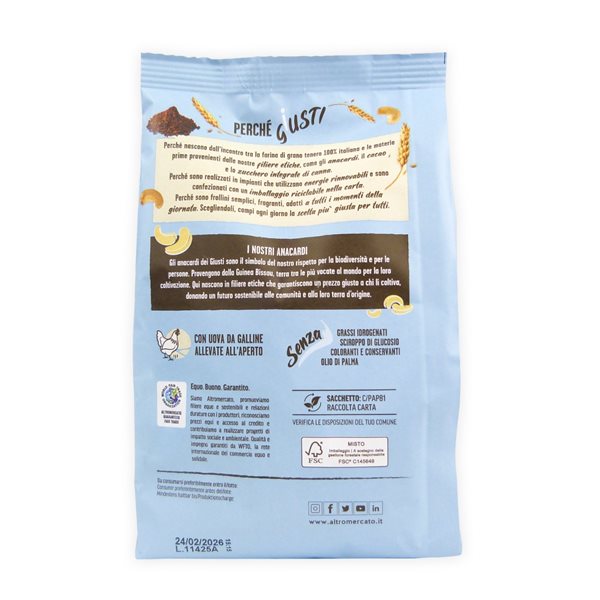 Kakao- und Cashew-Nusskekse ohne Palmöl 300g-lateral