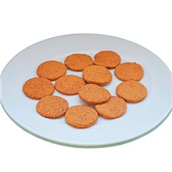 Oat and coconut cookies without added sugar with sweeteners.