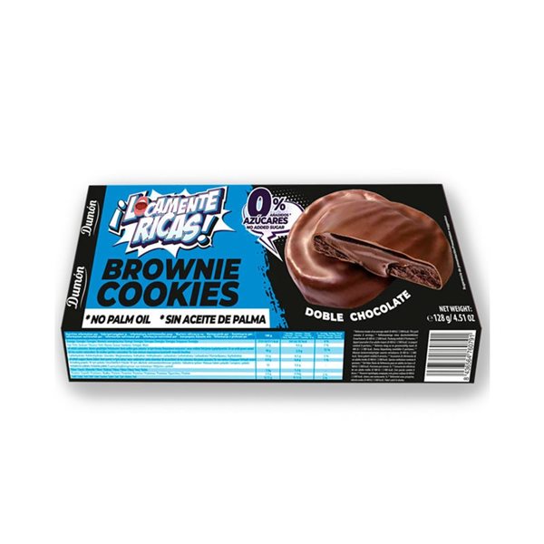 Galletas de Brownie doble chocolate 100g Dumon-trasera