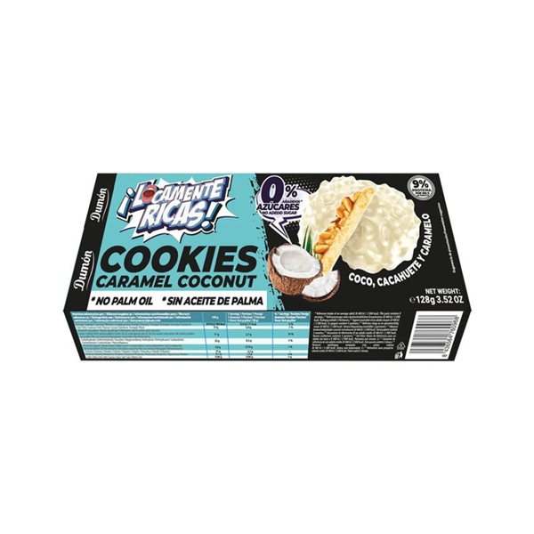 Galletas de Coco Cacahuete y Caramelo 100g Dumon-izquierda