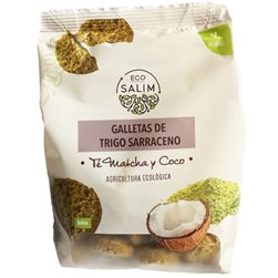 Galletas de Trigo Sarraceno con Matcha y Coco Bio 130g