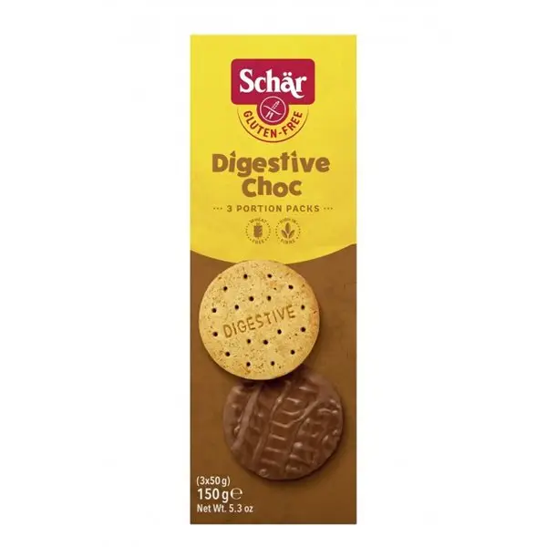BISCUITS DIGESTIFS AU CHOCOLAT S/GL 150 GR