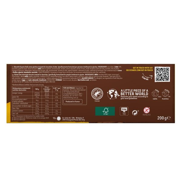 Luxury biscuits GF 200 g Schar-lateral