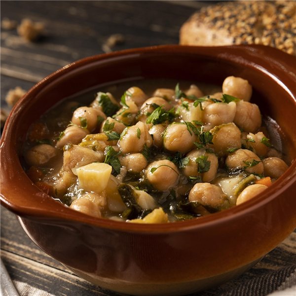 Garbanzos con Espinacas Ecológicos de Proximidad 540gr-izquierda