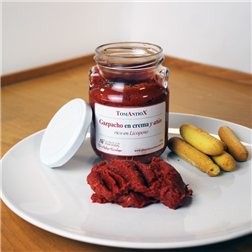 Gazpacho en crème et thon.