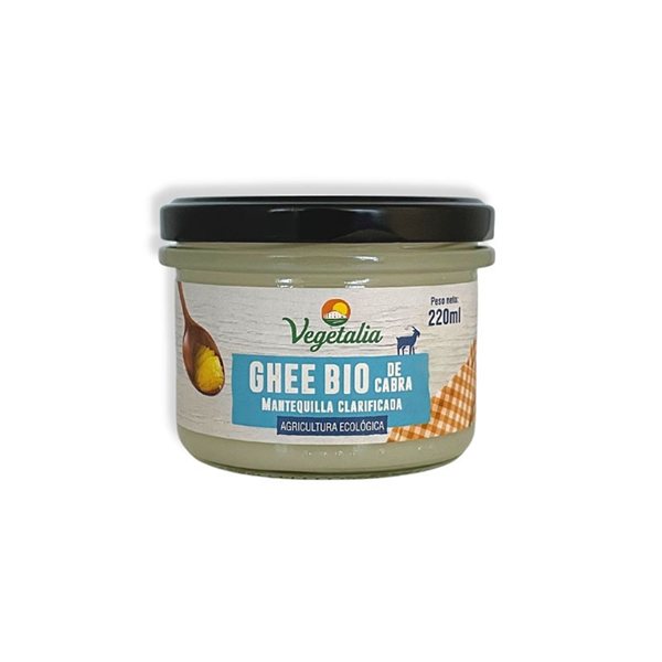 Ghee cabra mantequilla clarificada bio 220ml Vegetalia-lateral