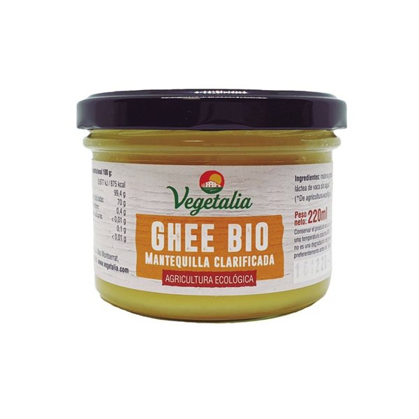 Ghee Clarified Butter Organic 220ml Vegetalia-lateral