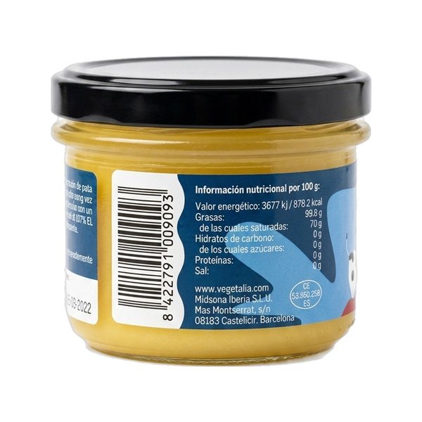 Ghee mantequilla clarificada bio 180g Vegetalia-trasera