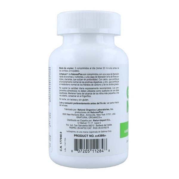 Gi Natural (bienestar digestive total) 90 comprimidos Natures Plus-detalle