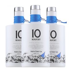 Ginebra Gin 10 Beaufort North Coast Botella Medium 50 cl (Caja de 3 unidades)