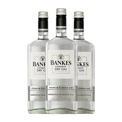 Ginebra Gin Bankes 1 L (Caja de 3 unidades)