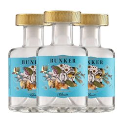 Ginebra Gin Bunker Classic — Clásico, Artesanal Botellín 20 cl (Caja de 3 unidades)