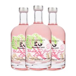 Ginebra Gin Edinburgh Botella Medium 50 cl Ginger — Jengibre, Rhubarb — Ruibarbo (Caja de 3 unidades)