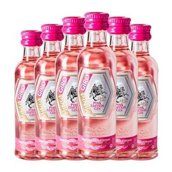 Ginebra Gin Giró Pink — Rosado Botellín Miniatura 5 cl (Caja de 6 unidades)