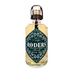 Ginebra Gin La Clandestileria Roders American, Oak Cask — Barrica de Roble Barrel Aged — Envejecido en Barrica 70 cl