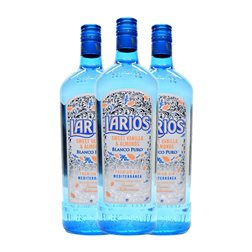 Ginebra Gin Larios Blanco, Pure — Puro 1 L Almond — Almendra, Sweet — Dulce, Vanilla — Vainilla (Caja de 3 unidades)