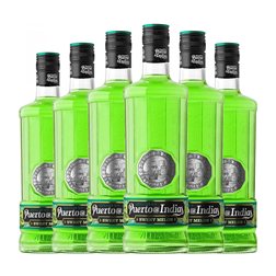 Ginebra Gin Puerto de Indias Botellín Miniatura 5 cl Melón (Caja de 6 unidades)