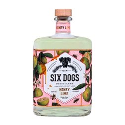 Ginebra Gin Six Dogs 70 cl Lime — Lima, Honey — Miel