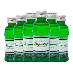 Ginebra Gin Tanqueray Botellín Miniatura 5 cl (Caja de 6 unidades)