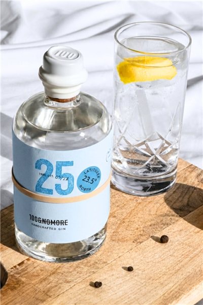 Premium Artisan Gin 100&NoMore-trasera
