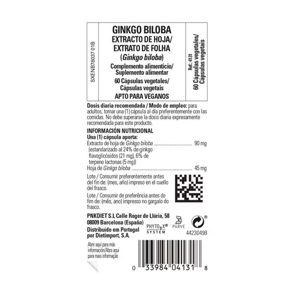 Ginkgo Biloba 60 Kapseln Solgar-detalle