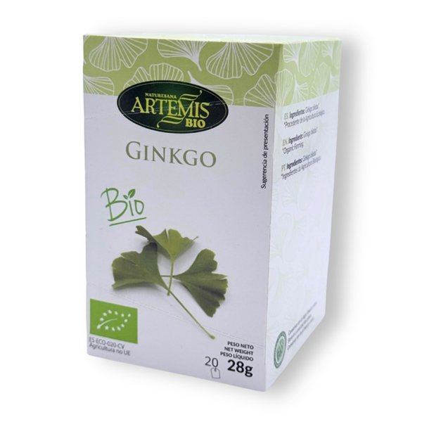 Ginkgo Biloba Infusion Bio 20 filtros Artemis-izquierda