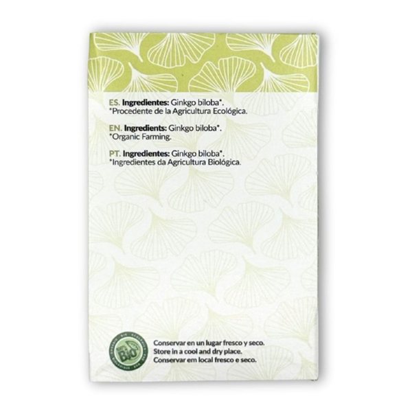 Infusion Bio de Ginkgo Biloba 20 filtres Artemis-trasera