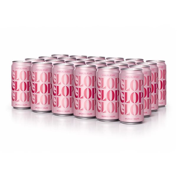 GLOP Sprudelnder Rosé Organisch in der Dose 200ml | Monovarietal Garnacha Tinta | Veganer Schaumwein | Fruchtig und frisch | 10% Vol | Herkunft Spanien-lateral