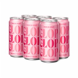 GLOP Sparkling Rosado Orgánico en Lata 200ml| Monovarietal Garnacha Tinta | Vino Espumoso Vegano | Afrutado y Fresco | 10% Vol | Origen España