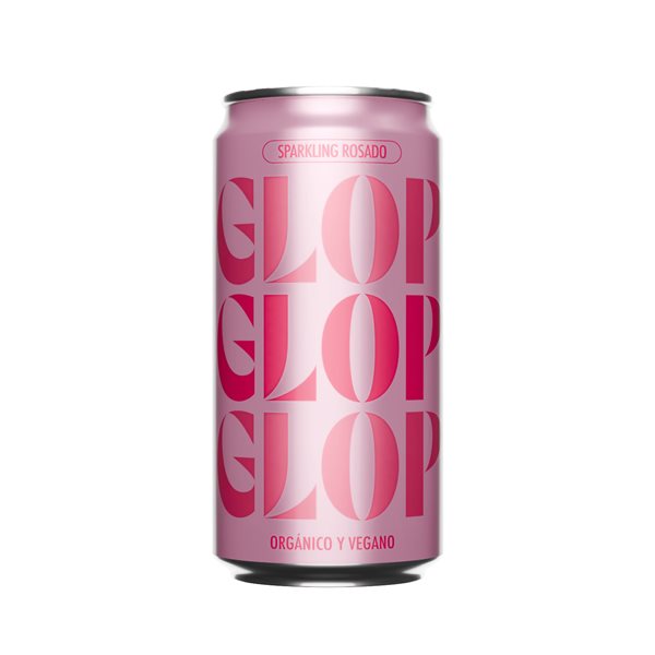 GLOP Sprudelnder Rosé Organisch in der Dose 200ml | Monovarietal Garnacha Tinta | Veganer Schaumwein | Fruchtig und frisch | 10% Vol | Herkunft Spanien-trasera