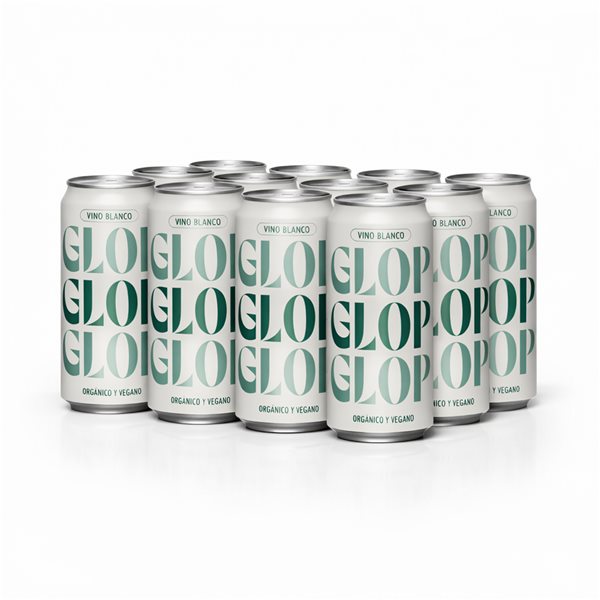 GLOP Vino Blanco Orgánico y Vegano en Lata 250ml | Monovarietal Garnacha Blanca | Ecológico CCPAE | Fresco y Aromático | 11% Vol | Origen España-detalle