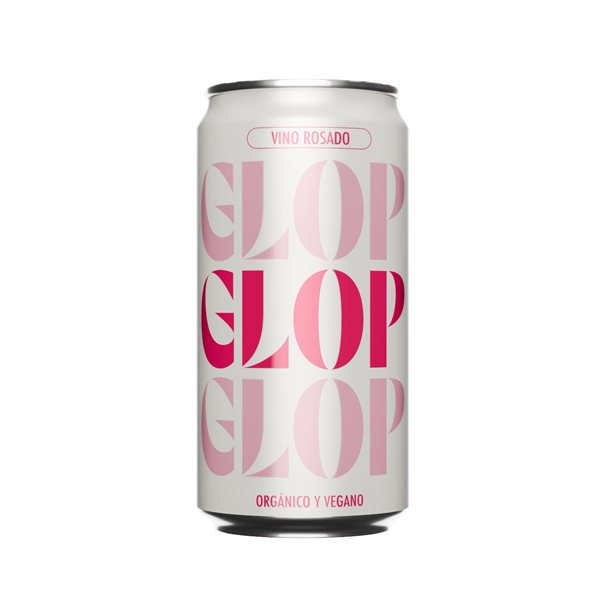GLOP Roséwein Bio und Vegan in der Dose 250ml | Monovarietal Garnacha Tinta | Ökologischer Wein CCPAE | 11% vol | Frisch und Fruchtig | Herkunft Spanien-trasera