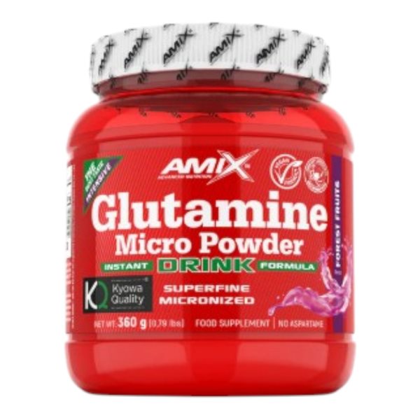 Glutamine Micro Powder Drink 360 gr-trasera