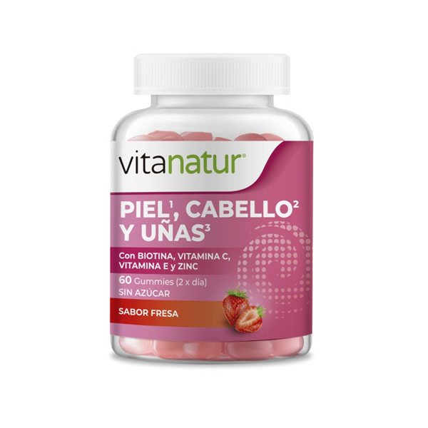 Gommes Piel Cheveux Ongles 60 Gummies Vitanatur-detalle