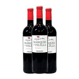 Grandes Bodegas Marqués de Velilla Tempranillo Ribera del Duero Crianza 75 cl Vino Tinto (Caja de 3 unidades)