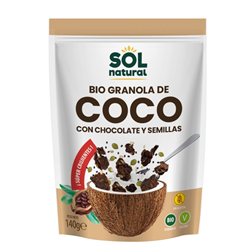 Granola crunchy de Coco con Chocolate y Semillas Bio 140g Sol Natural