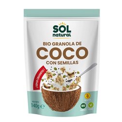 Coconut Crunchy Granola with Organic Seeds 140g Sol Natural