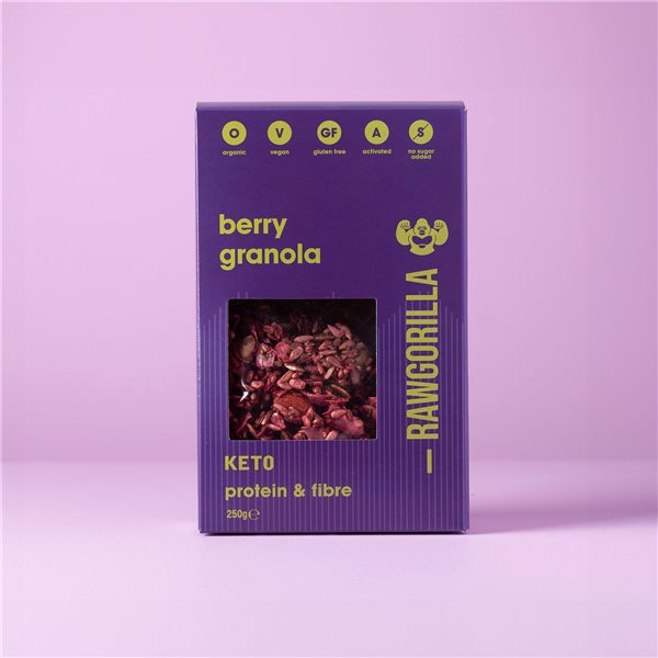 Gluten Free Raspberry Keto Keto Granola - RAW GORILLA-trasera