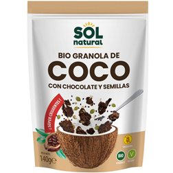 Granola Crunchy de Coco y Chocolate con Semillas Sin Gluten Bio 140g