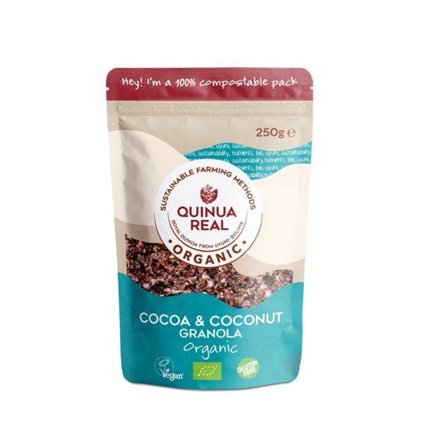 Granola quinoa con cacao y coco bio 275g Quinua Real-lateral