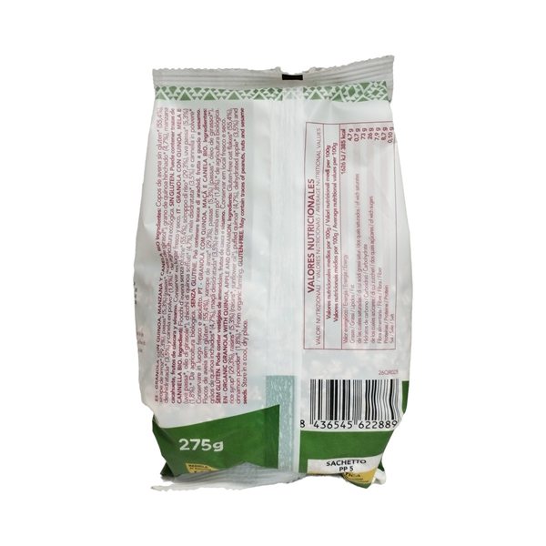 Granola quinoa, pomme et cannelle bio 275g Quinua Real-trasera