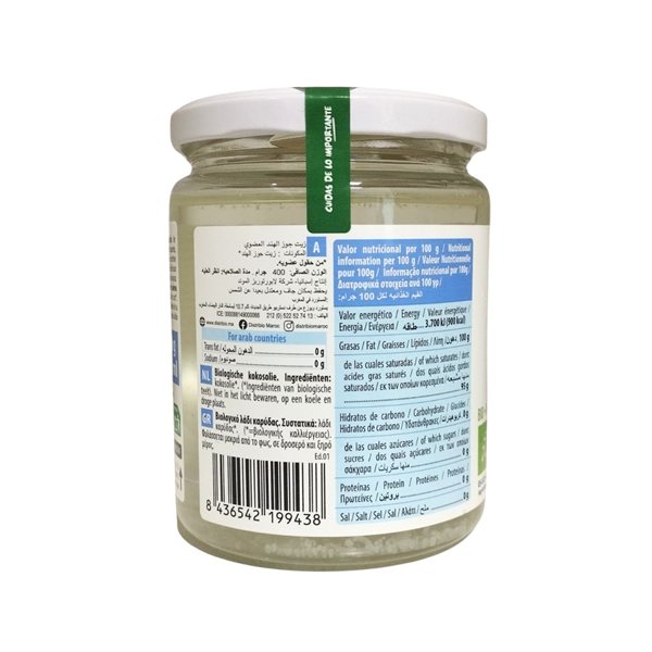 Graisse de coco bio 430ml-400g Naturgreen-detalle