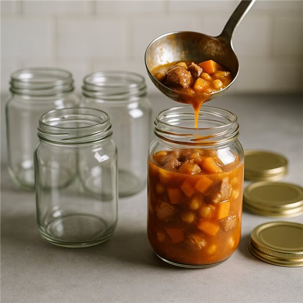 Pumpkin stew with lamb confit in a pot-detalle