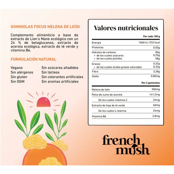 Gummies melena de león French Mush-lateral