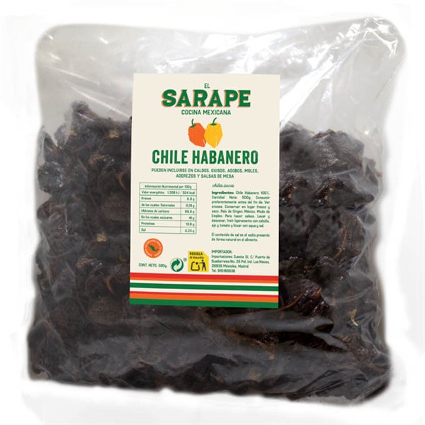 Dried Habanero El Sarape 100g 3kg-detalle