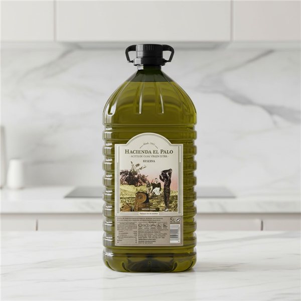 Hacienda el Palo Reserva Picual 5L bottle-lateral