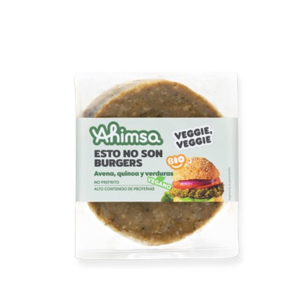 Burger (organic garden) Spinach 100% plant-based Organic 160g AHIMSA-lateral