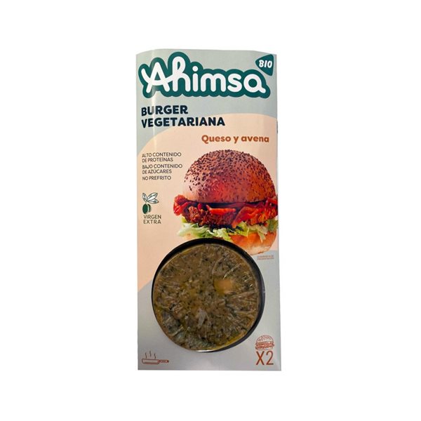 Hamburger au fromage et à l'avoine bio 160g AHIMSA-detalle